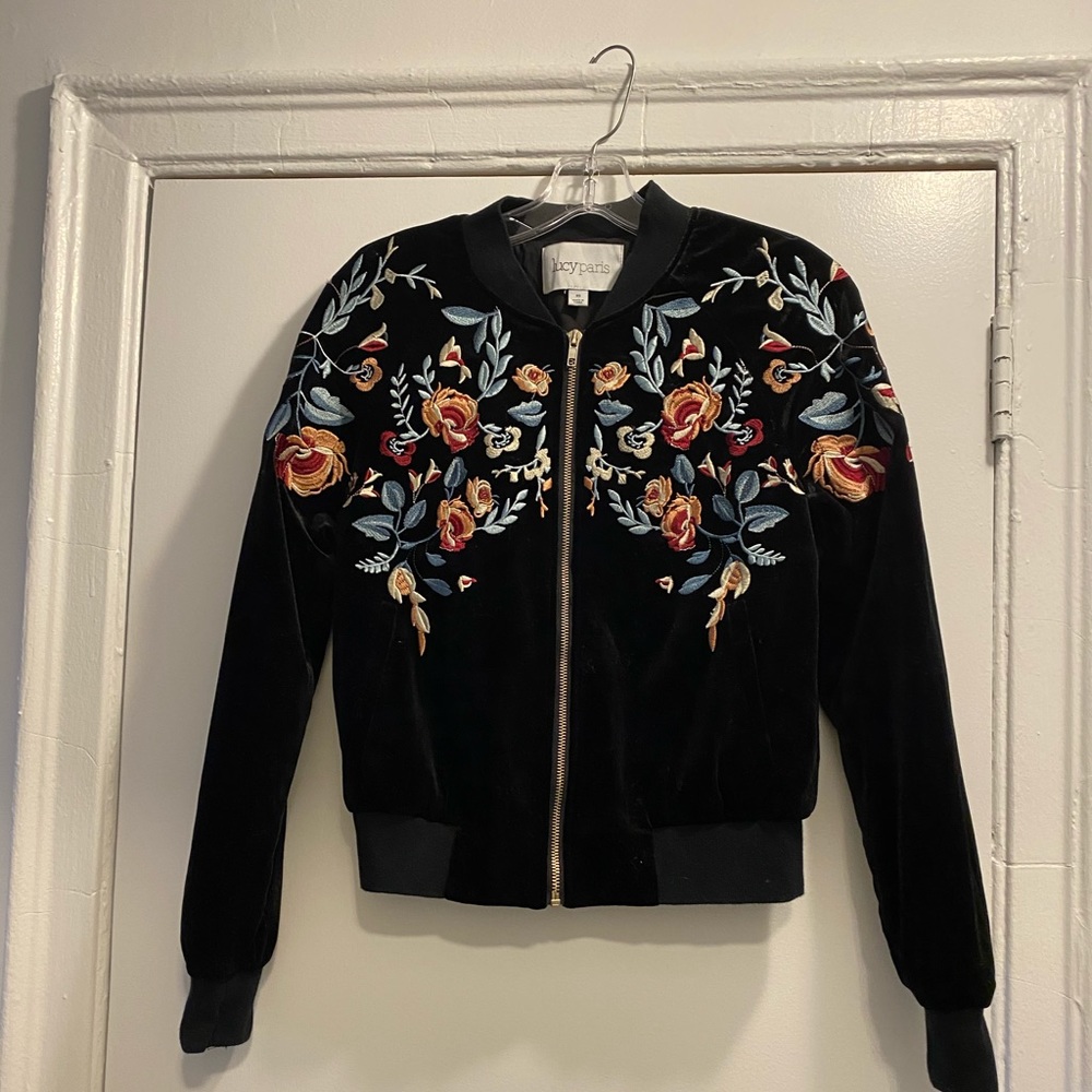 Lucyparis velvet track jacket